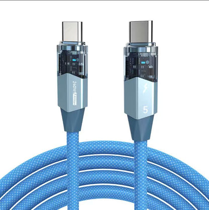 NovaCable-CyberPunk Transparent Magenetic USB5 Cable
