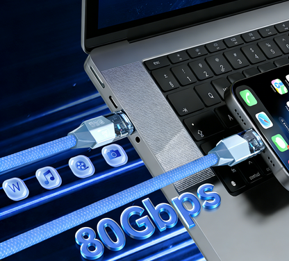 NovaCable-CyberPunk Transparent Magenetic USB5 Cable