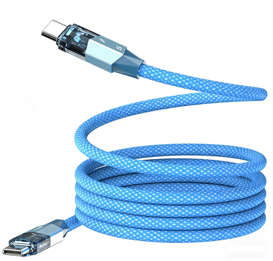 NovaCable-CyberPunk Transparent Magenetic USB5 Cable